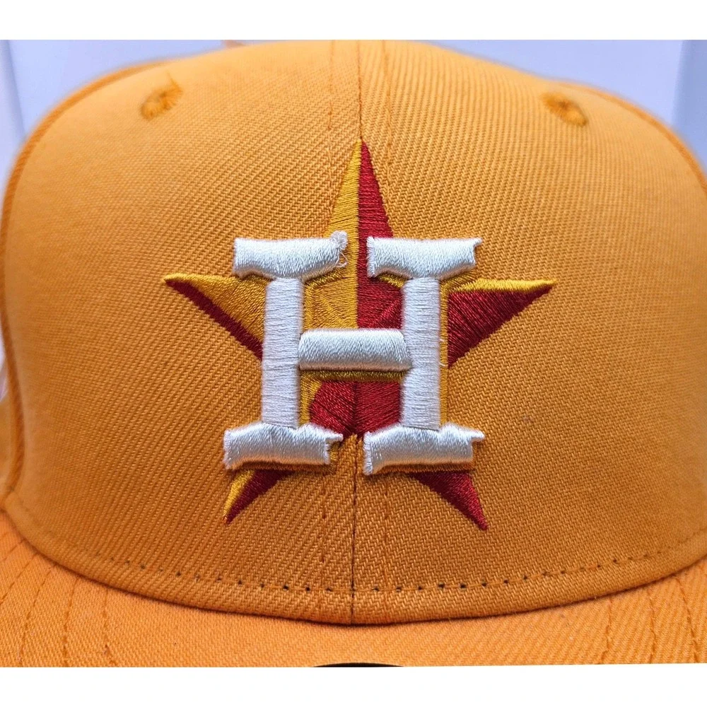 New Era 59FIFTY Houston Astros 2017 World Series Fitted Hat Orange 7 3/4 MLB